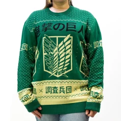 Attack on Titan - Scout Regiment Kanji Holiday Sweater - Crunchyroll Exclusive