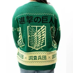 Attack on Titan - Scout Regiment Kanji Holiday Sweater - Crunchyroll Exclusive
