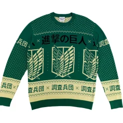Attack on Titan - Scout Regiment Kanji Holiday Sweater - Crunchyroll Exclusive