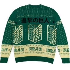 Attack on Titan - Scout Regiment Kanji Holiday Sweater - Crunchyroll Exclusive