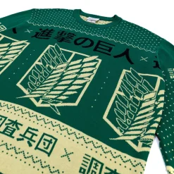 Attack on Titan - Scout Regiment Kanji Holiday Sweater - Crunchyroll Exclusive