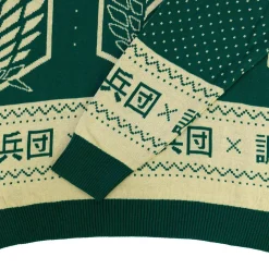 Attack on Titan - Scout Regiment Kanji Holiday Sweater - Crunchyroll Exclusive