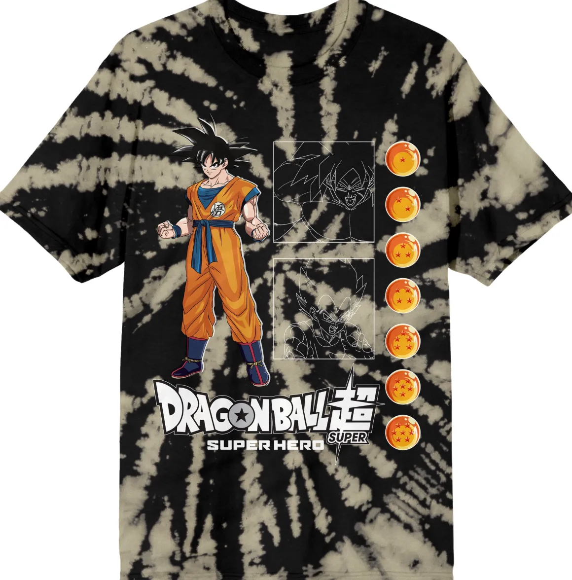 Dragon Ball Super: SUPER HERO - Goku Line Art Dye T-shirt - Crunchyroll Exclusive