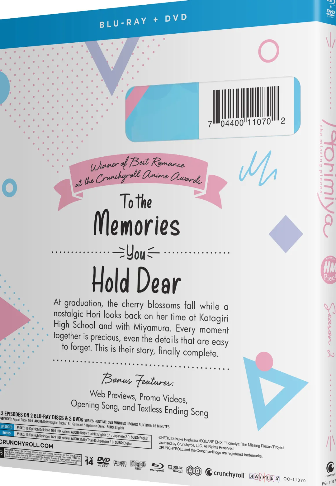 Horimiya: The Missing Pieces - Season 2 - Blu-ray + DVD