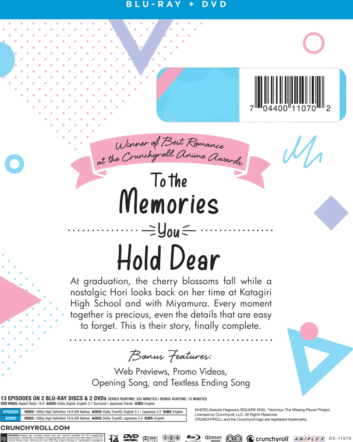 Horimiya: The Missing Pieces - Season 2 - Blu-ray + DVD