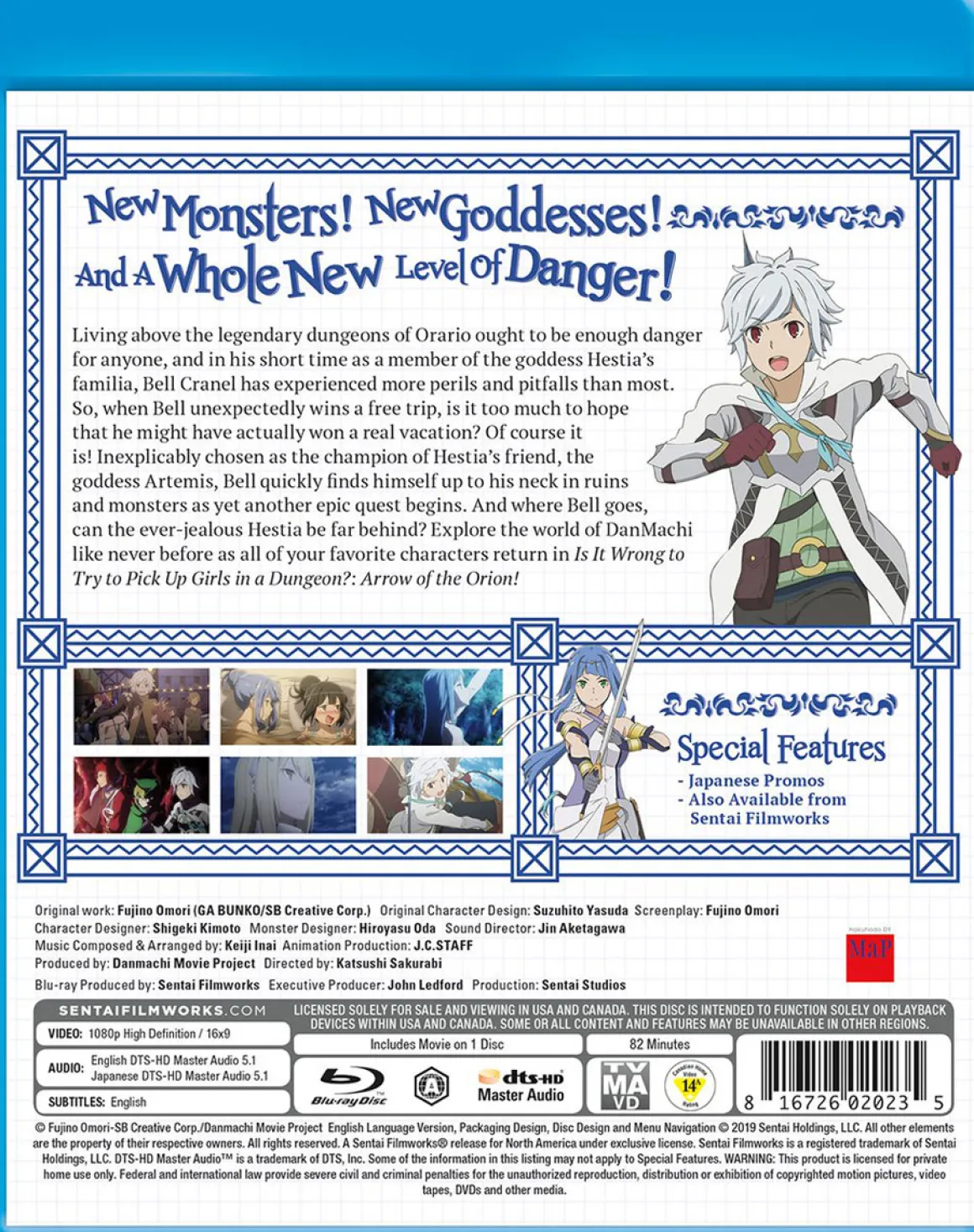 Is It Wrong to Pick Up Girls in Dungeon Orion Movie Blu-ray