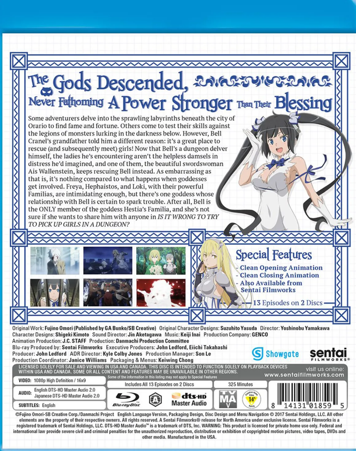 Is It Wrong to Try to Pick Up Girls in a Dungeon?! Blu-ray