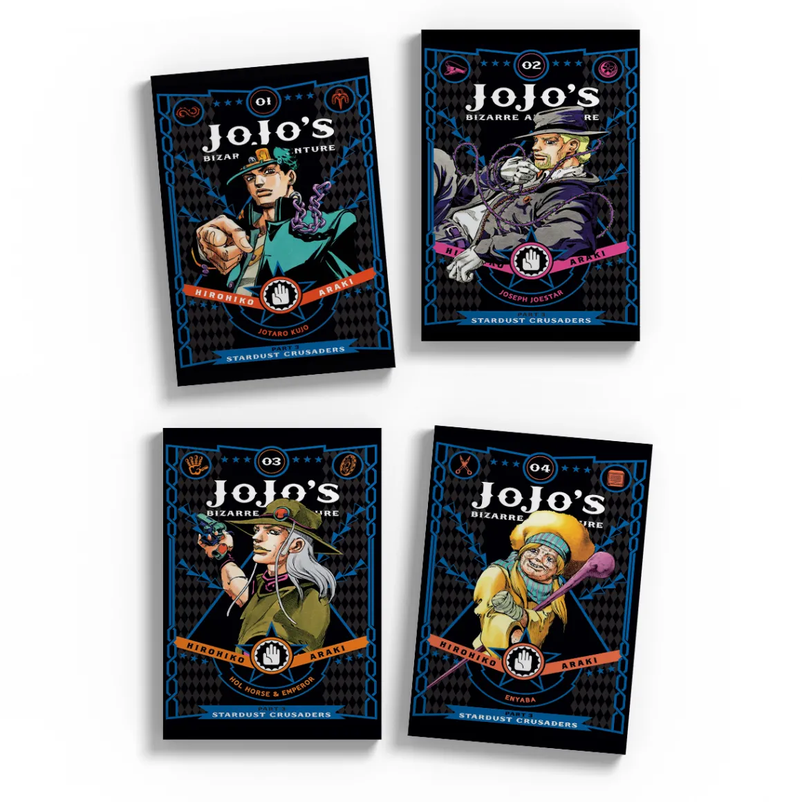 JoJo's Bizarre Adventure Part 3: Stardust Crusaders Hardcover Manga (1-4) Bundle