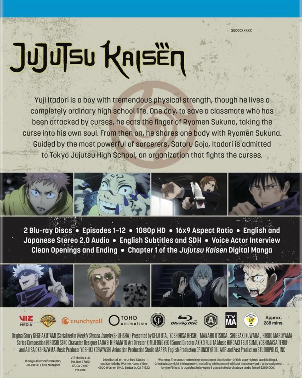 Jujutsu Kaisen Season 1 Part 1 Blu-ray