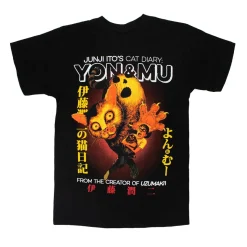 Junji Ito - Evil Cat Yon & Mu Poster Short Sleeve T-Shirt