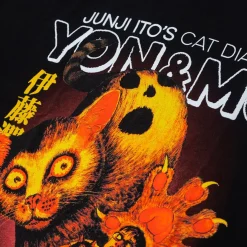 Junji Ito - Evil Cat Yon & Mu Poster Short Sleeve T-Shirt