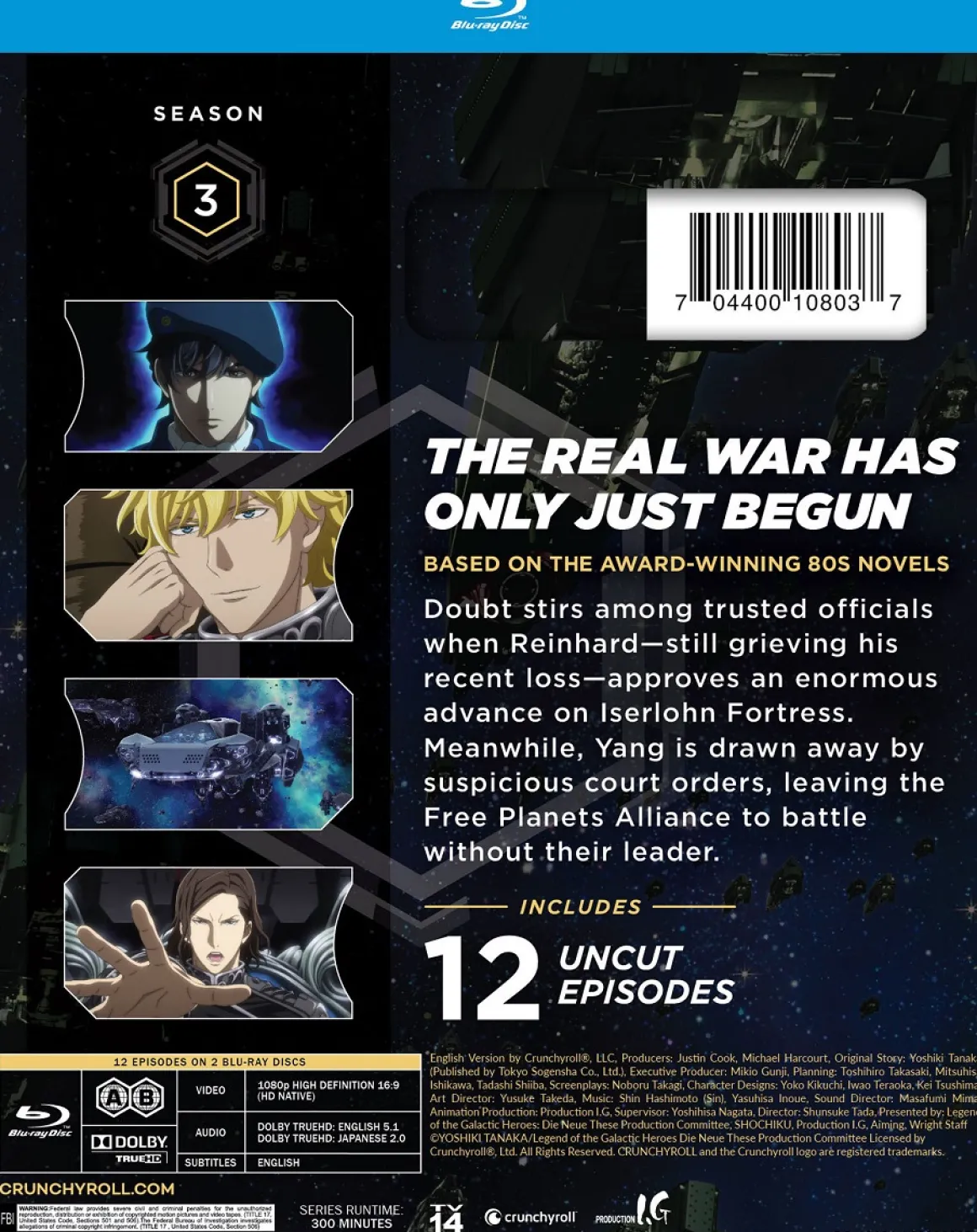 Legend of the Galactic Heroes Die Neue These Season 3 Blu-ray