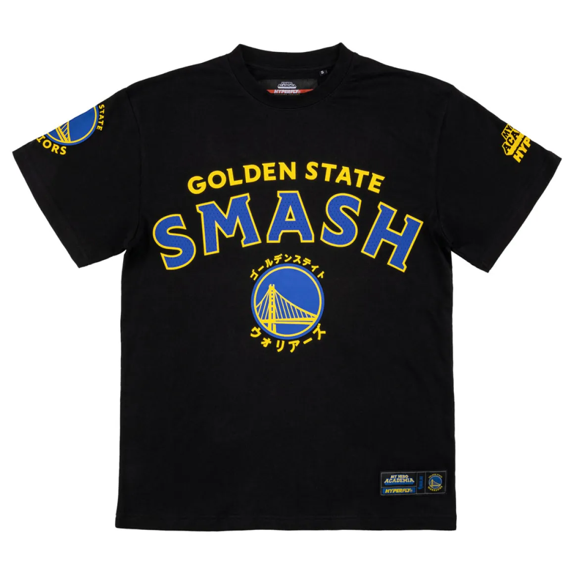 My Hero Academia - Hyperfly x MHA x NBA Golden State Warriors All Might T-shirt