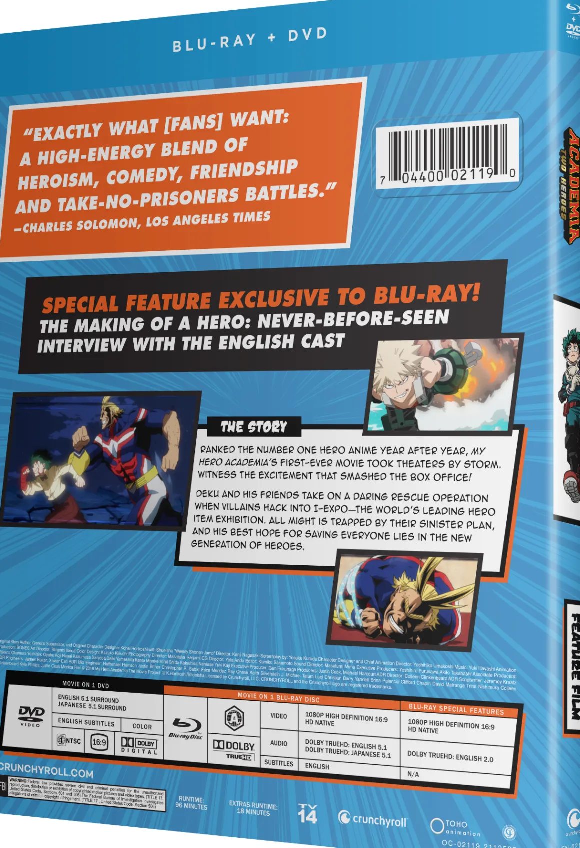 My Hero Academia: Two Heroes - Blu-ray + DVD