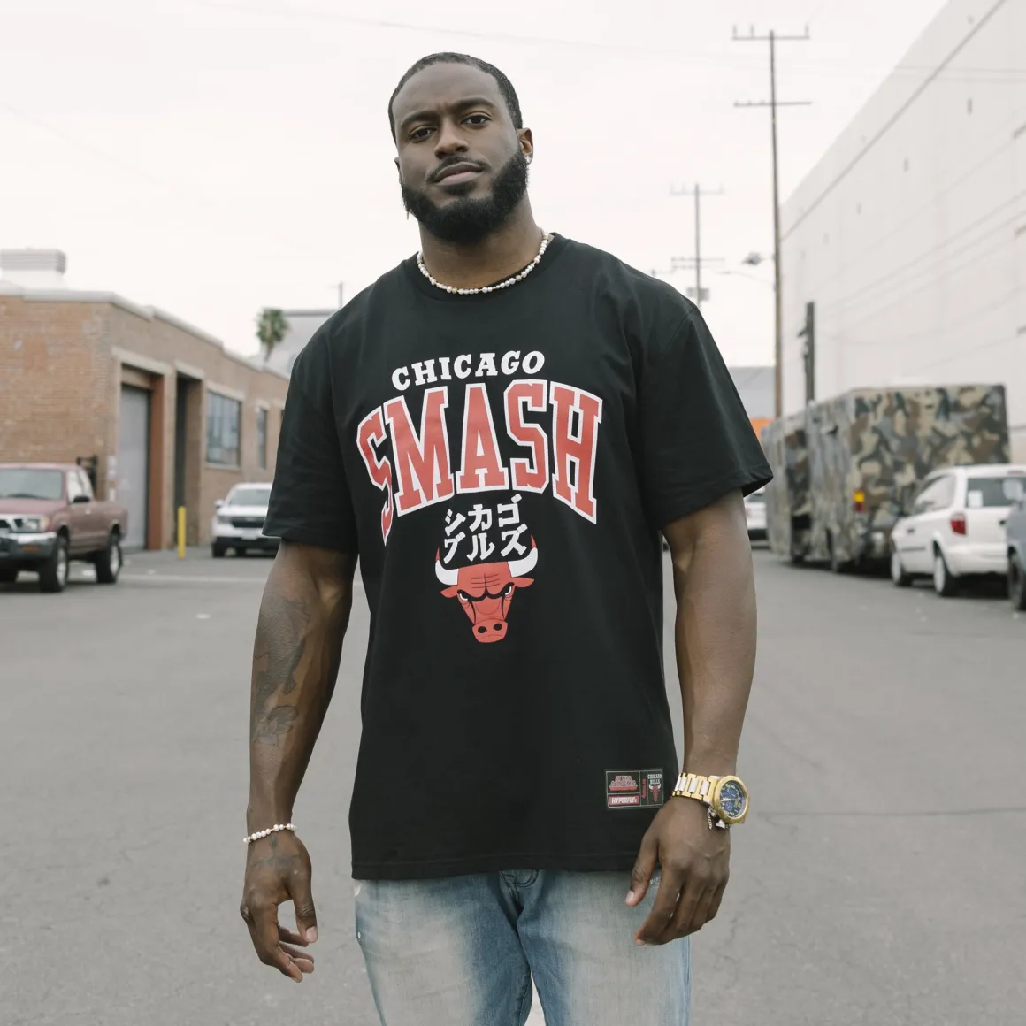 My Hero Academia x Hyperfly x NBA - Chicago Bulls All Might T-Shirt