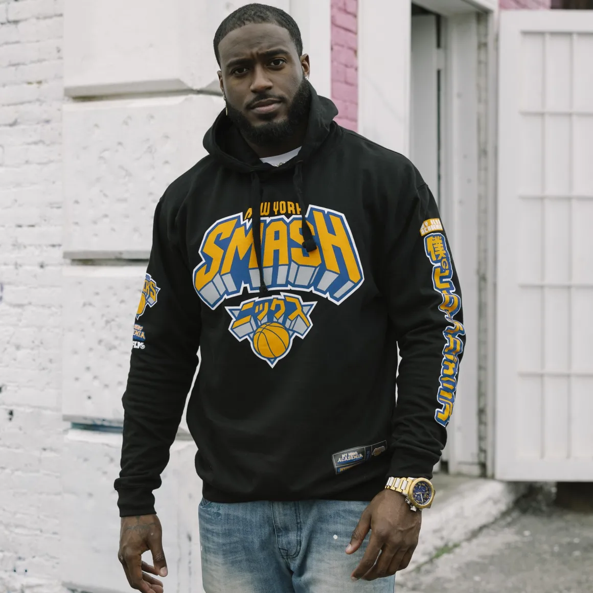 My Hero Academia x Hyperfly x NBA - New York Knicks All Might Hoodie