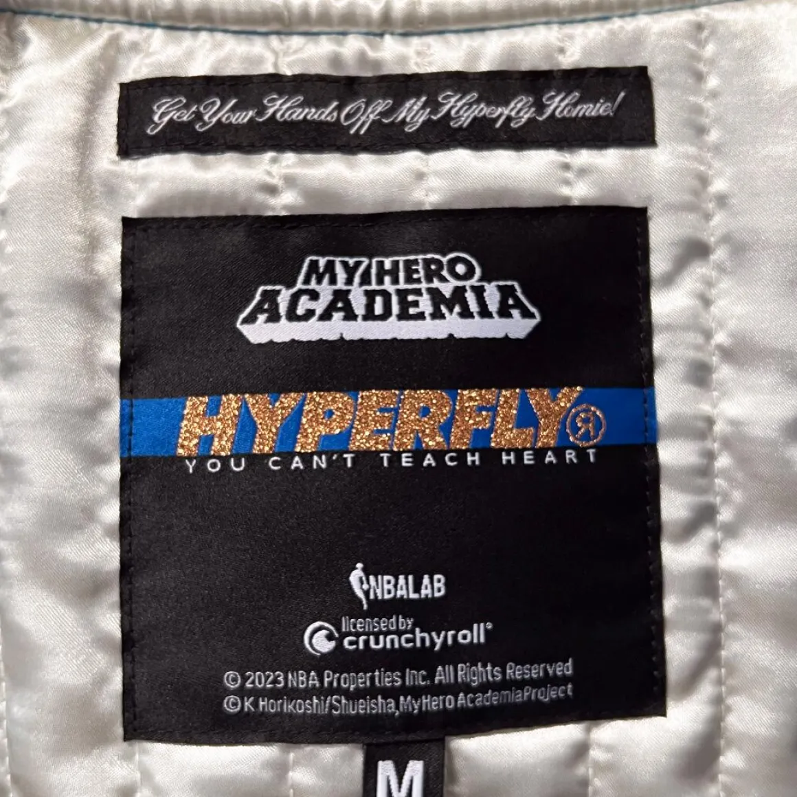 My Hero Academia x Hyperfly x NBA - All Might Golden State Warriors Satin Jacket