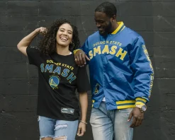 My Hero Academia x Hyperfly x NBA - All Might Golden State Warriors Satin Jacket