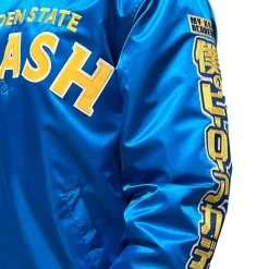 My Hero Academia x Hyperfly x NBA - All Might Golden State Warriors Satin Jacket