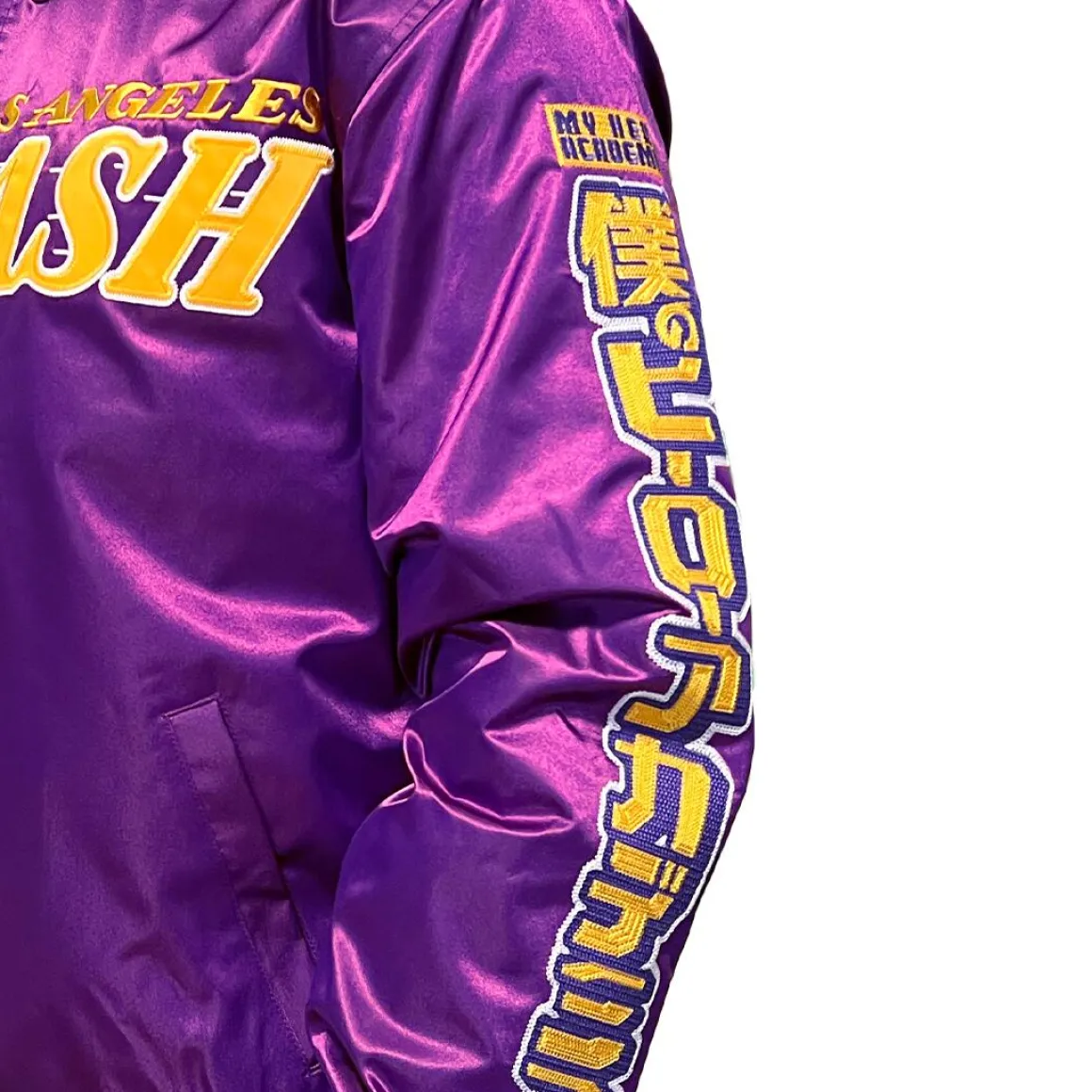 My Hero Academia x Hyperfly x NBA - All Might Los Angeles Satin Jacket