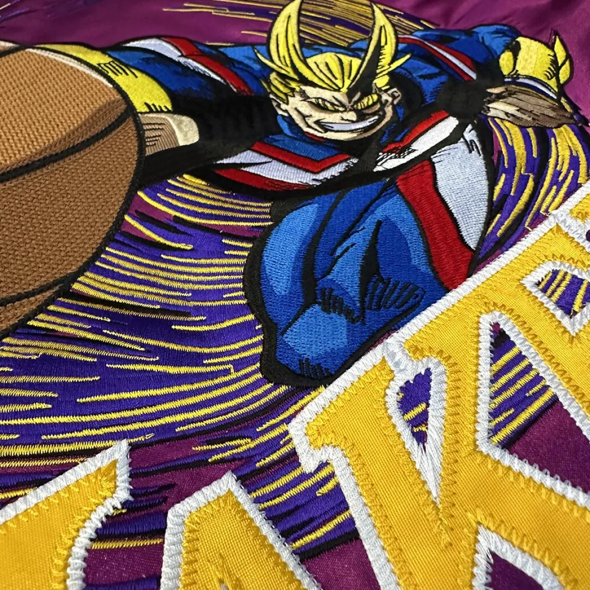 My Hero Academia x Hyperfly x NBA - All Might Los Angeles Satin Jacket