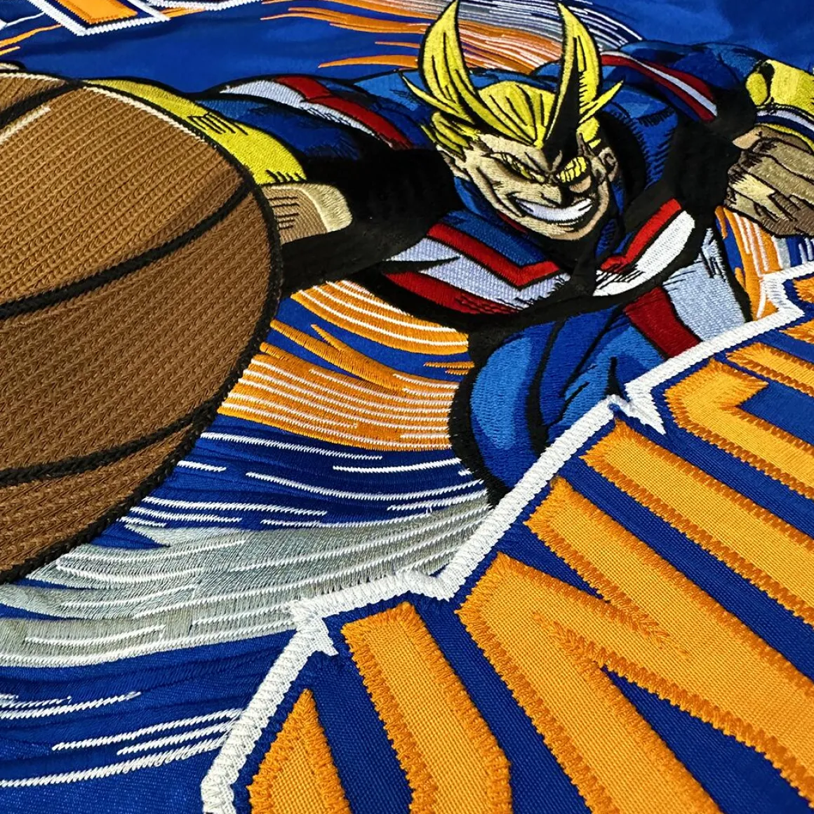 My Hero Academia x Hyperfly x NBA - All Might New York Knicks Satin Jacket