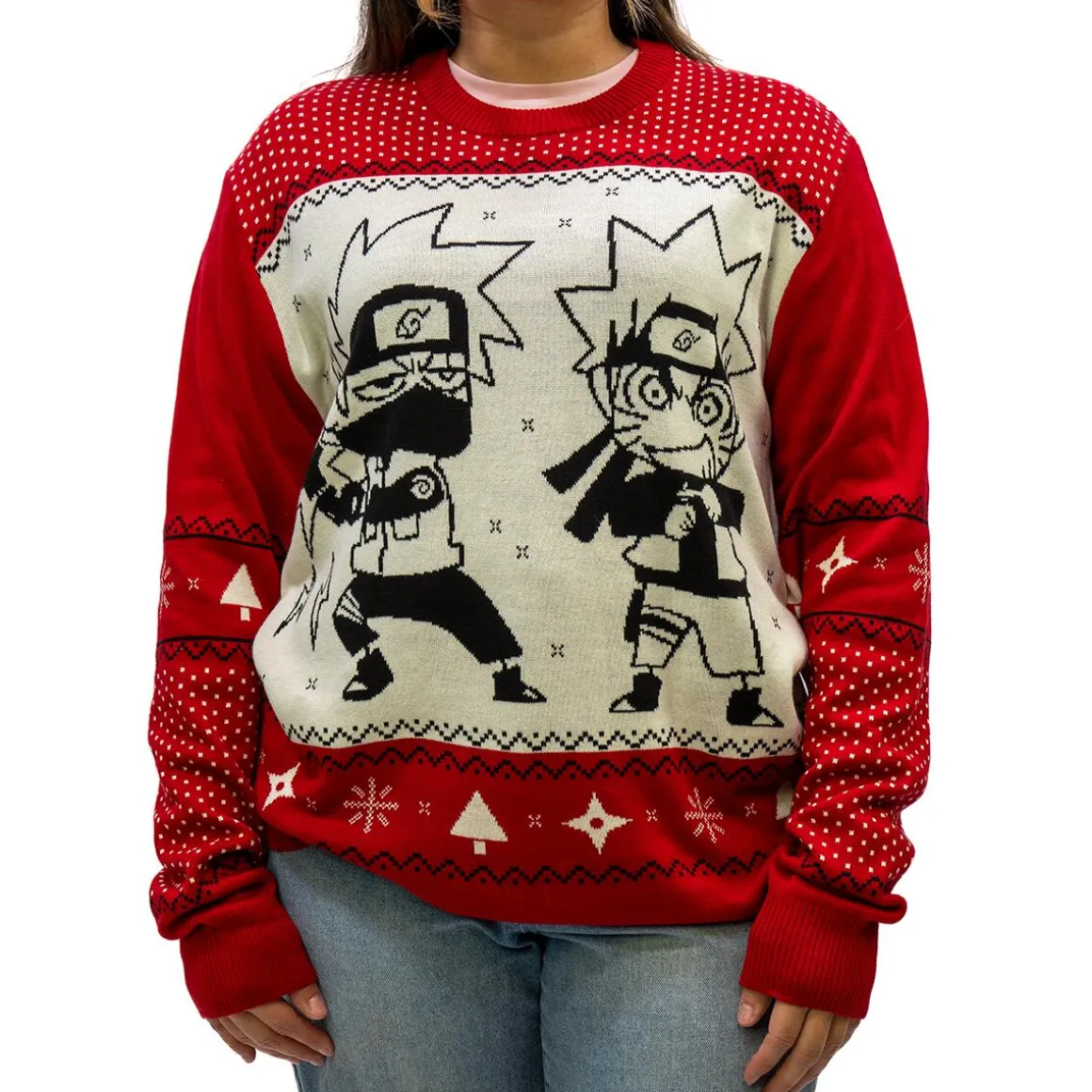 Naruto Shippuden - Naruto Kakashi Chibi Holiday Sweater - Crunchyroll Exclusive