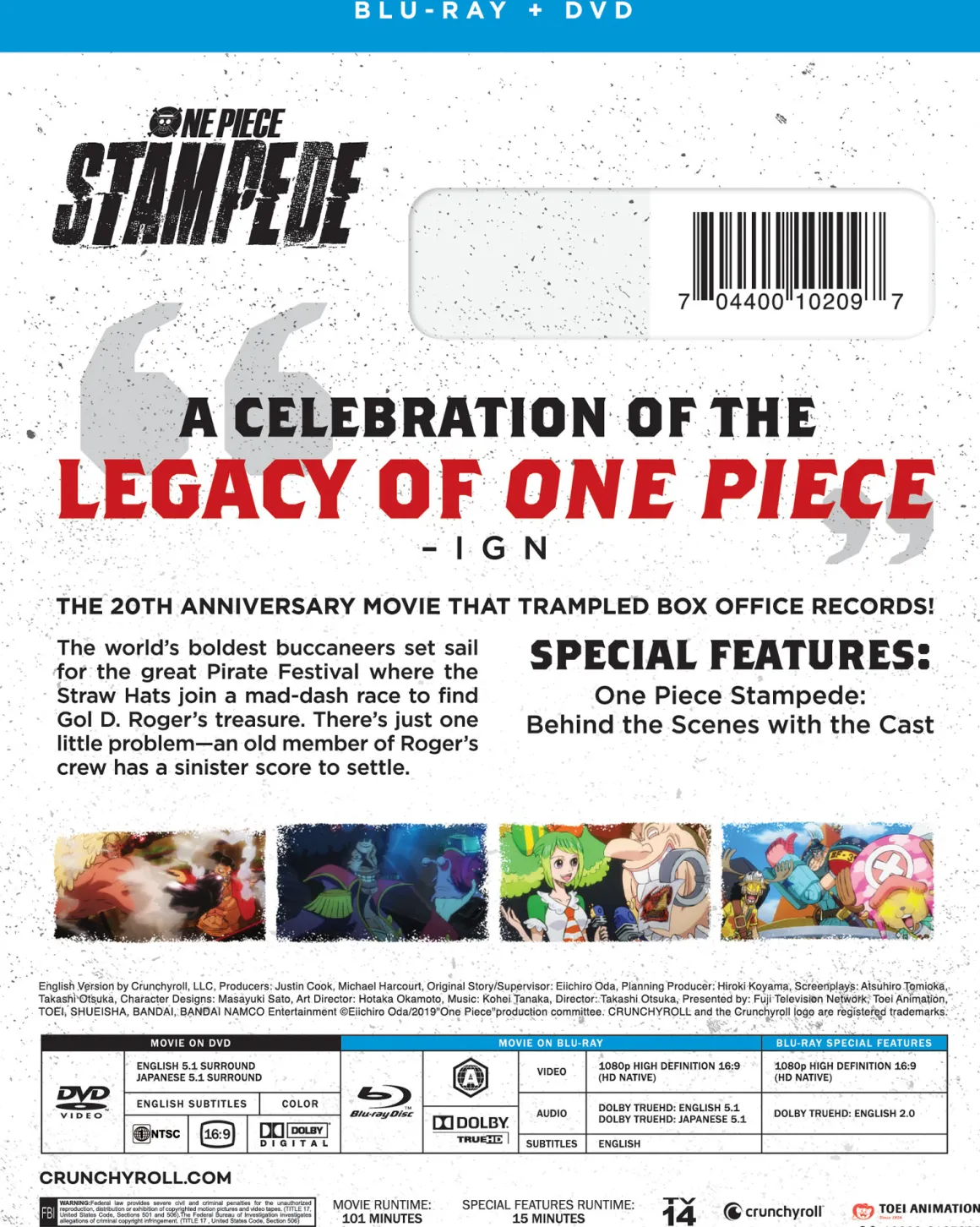One Piece: Stampede - Movie - Blu-ray + DVD