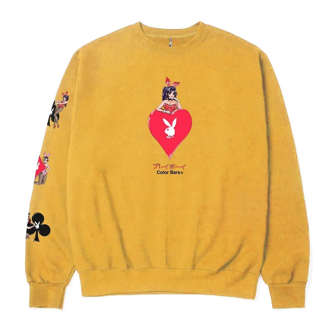 Playboy x Color Bars - Bunny Ace Crew Sweatshirt
