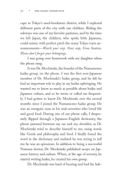 The Haiku Apprentice: Memoirs of Writing Poetry in Japan