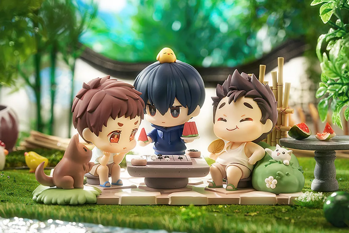 Time Raiders - Wu Xie, Zhang Qiling, & Wang Pangzi Chibi Figure Set (Yucun Shiqu Ver.)