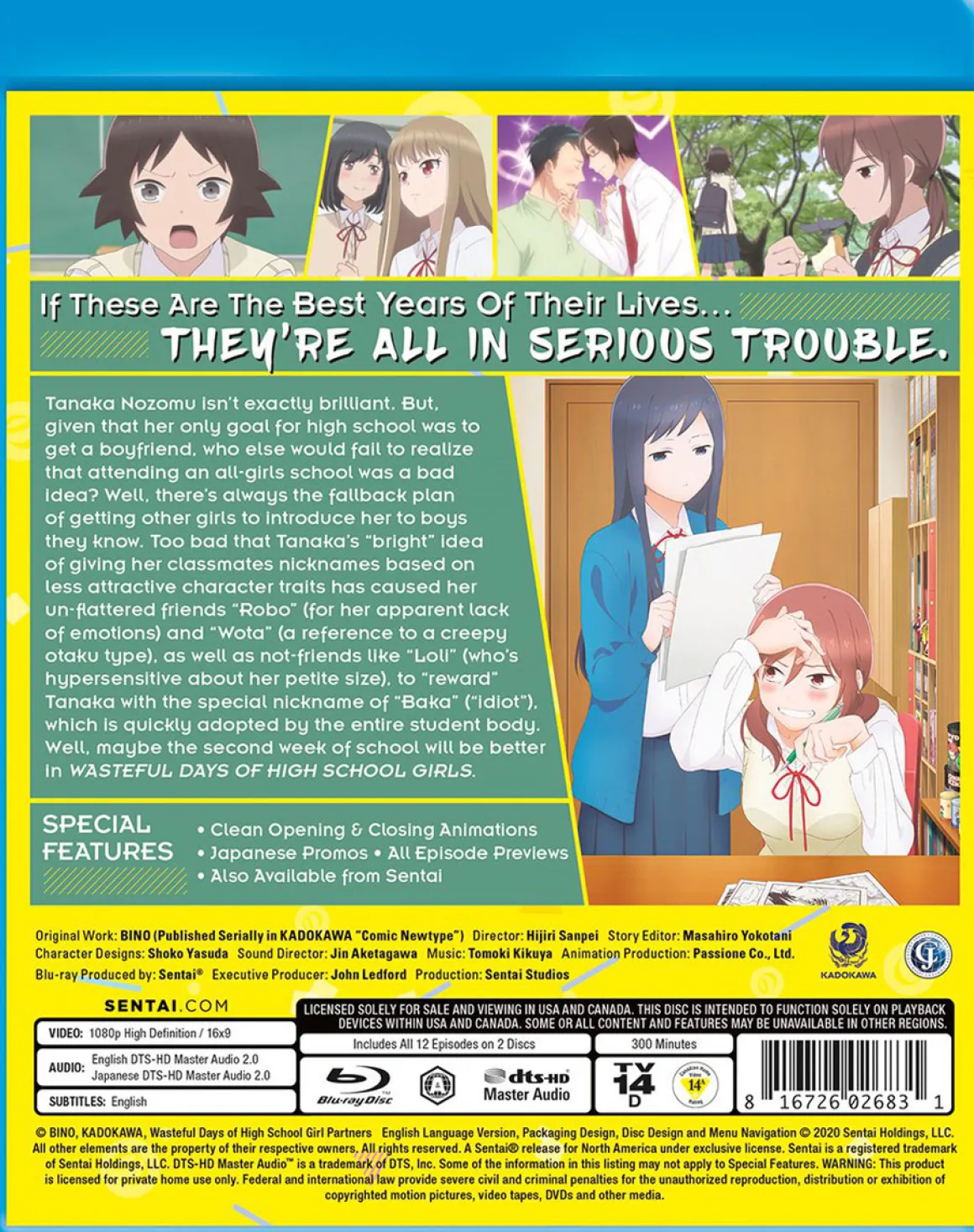 Wasteful Days of High School Girls Blu-ray